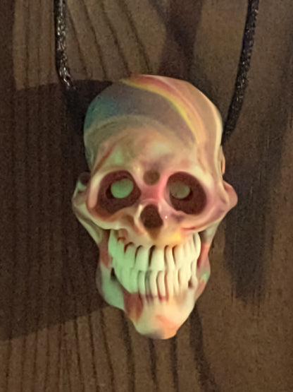 Crazy Colorful Skull Necklace!